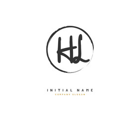 H L HL Beauty vector initial logo, handwriting logo of initial signature, wedding, fashion, jewerly, boutique, floral and botanical with creative template for any company or business.