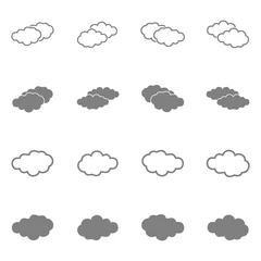 Fototapete Rund cloud icon vector design symbol © trimulyani