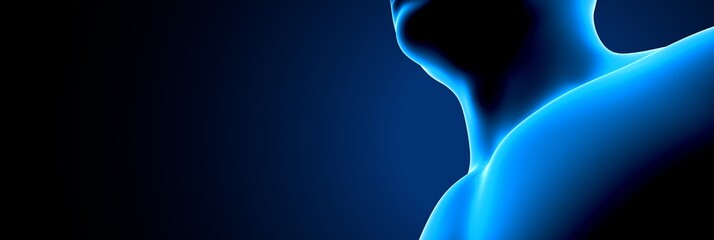 3d illustration of human body head system anatomy