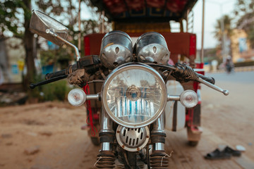 Fototapeta premium Motorbike Tuk-Tuk traditional Bike taxi in Asia