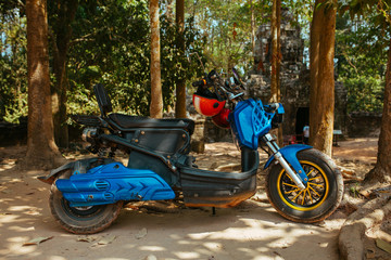 Motorbike, scooter, traditional two wheels transport in Asia