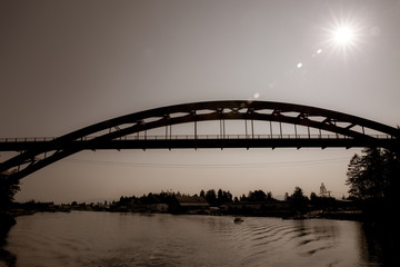 Bridge over the Swinomish Channel in La Conner WA