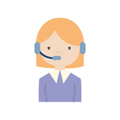 Woman with headphone vector design