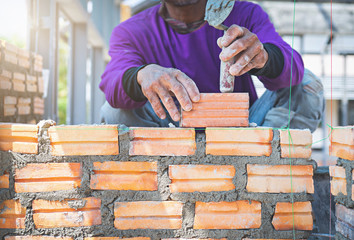 Bricklayer worker