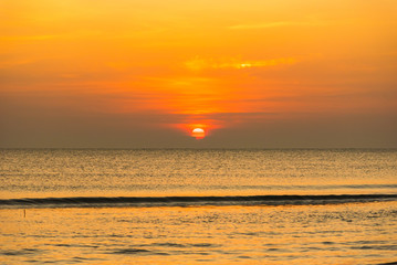 Beautiful sunrise over the ocean.