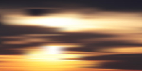 Sunset sky background, vector illustration, gradient mesh, EPS10