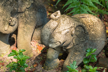 The animal statue used to decorate the garden.thailand.