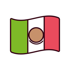 Isolated mexican flag vector design