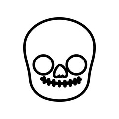 Isolated mexican skull head design