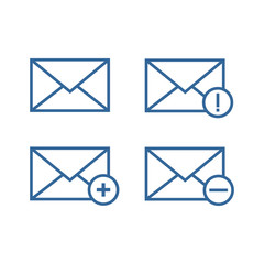 mail message icon, new message icon vector design symbol