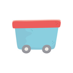 Isolated cart toy vector design