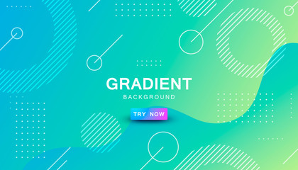 Tosca liquid color background. Dynamic textured geometric element design with dots decoration. Modern green and blue gradient light vector illustration. © Fajar