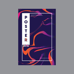 Abstract Poster Template, Marble Liquid Vector Background