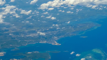Naklejka na ściany i meble aerial view of port moresby the capital of papua new guinea
