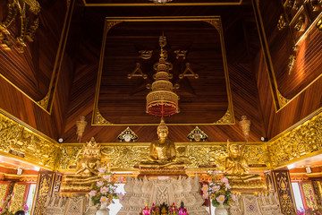 Phetchaburi,Thailand - November, 16, 2019 : Inside Wat Khoi Ttemple.Mueang Phetchaburi District, Thailand.
