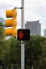Stop signal displayed on traffic light