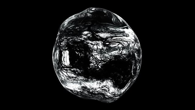 Water Drops with alpha channel. Looped background, 4K resolution.