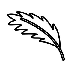 leaf foliage nature botanical icon thick line