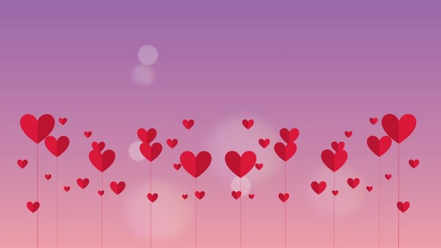 valentines card with love hearts pattern