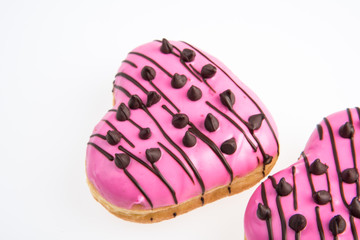 Donut or Heart Shaped Donut on a background new.