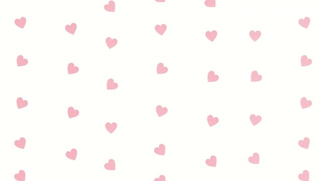 valentines card with love hearts pattern
