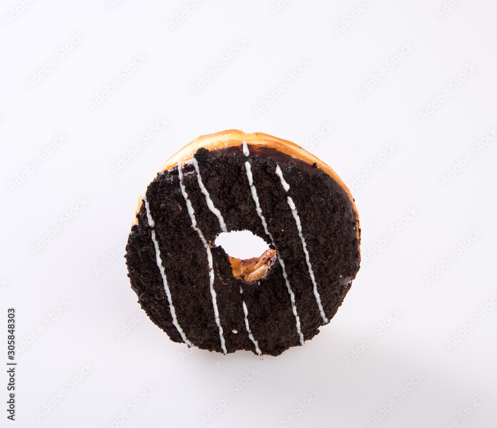 Sticker donut or donut isolated on white background new.