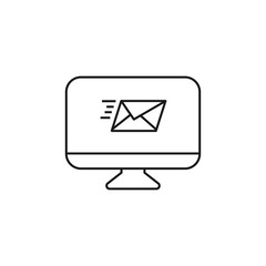 fast online contact - minimal line web icon. simple vector illustration. concept for infographic, website or app.