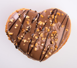 Donut or Heart Shaped Donut on a background new.