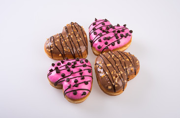 Donut or Heart Shaped Donut on a background new.