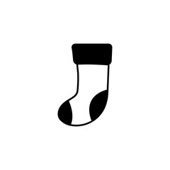 Christmas socks icon. Design template vector