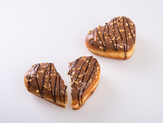Donut or Heart Shaped Donut on a background new.