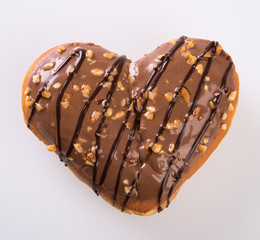 Donut or Heart Shaped Donut on a background new.