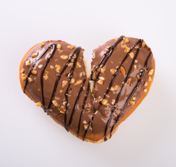 Donut or Heart Shaped Donut on a background new.