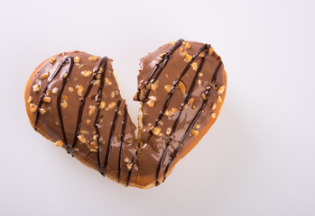Donut or Heart Shaped Donut on a background new.