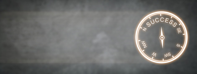 Success compass. Space for your text. Motivation, Business