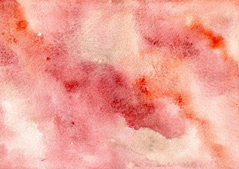 abstract coral red watercolor texture background