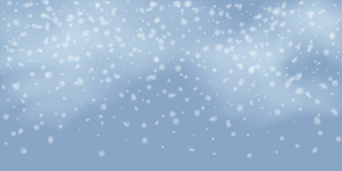 Snowflakes, snowfall.