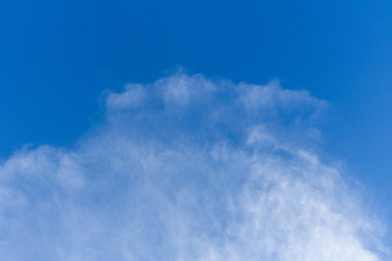 Obraz premium Blue sky with clouds on a clear day and good weather in the morning, fluffy and soft white clouds