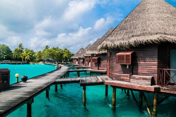 Beautiful tropical Maldives resort hotel and island