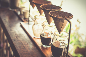 Traditional drip coffee.