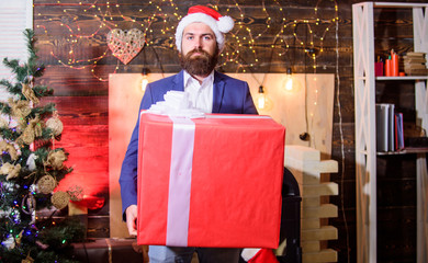 Biggest gift for christmas. Size matters. Celebrate christmas with giant gifts. Big wrapped box...