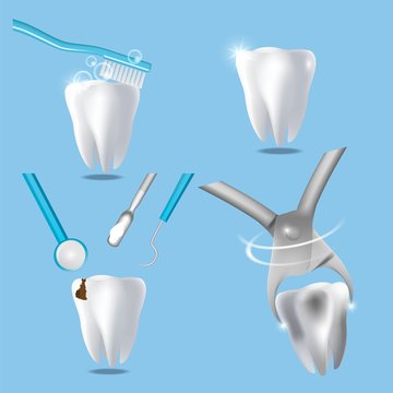 Professional dental services vector concept isolated illustration