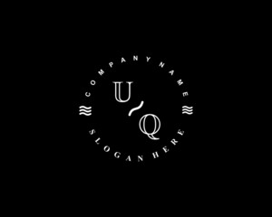 Fototapeta premium Initial UQ vintage logo template
