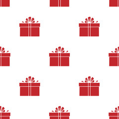 Seamless pattern with gift boxes. Vector illustration