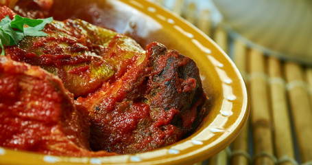 Carne de cerdo en pipian rojo