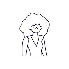 portrait young woman cartoon character