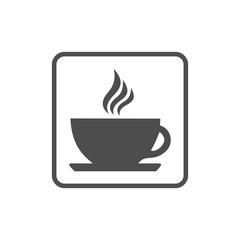 coffee cup icon vector design symbol of cafe or restaurant