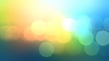 Bokeh yellow green blue pattern. Wonderful bright lights abstract texture. Vivid cool background. Festive illustration.  © avextra