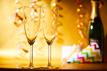 glasses of champagne