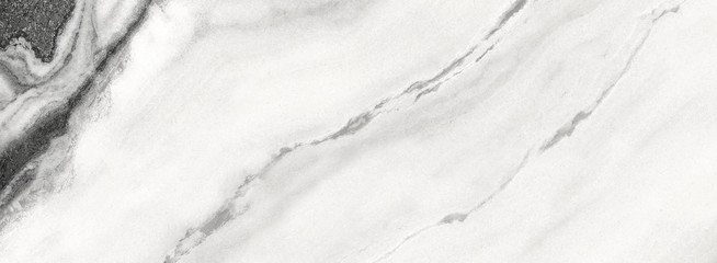 White Carrara Marble Texture Background With Curly Grey Colored Veins, It Can Be Used For Interior-Exterior Home Decoration and Ceramic Decorative Tile Surface, Wallpaper, Smooth Marble For Wall Tiles